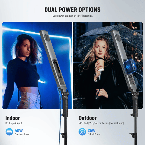 Neewer BH20B Ultra Upgraded 40W LED Video Light Stick Kit (3) Neewer BH20B Ultra Upgraded 40W LED Video Light Stick Kit En Tunisie