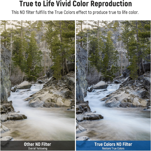 Neewer 82 mm True Colors Hard Stop Variable ND Filter ND2-32 (1-5 Stops) (10104250) En Tunisie