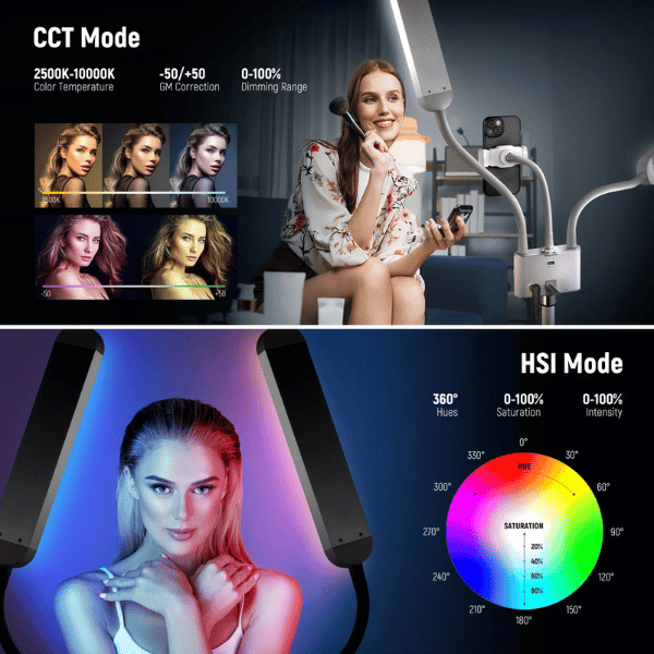 NEEWER BH40C RGB Esthetician Light Kit (2) NEEWER BH40C RGB Esthetician Light Kit En Tunisie