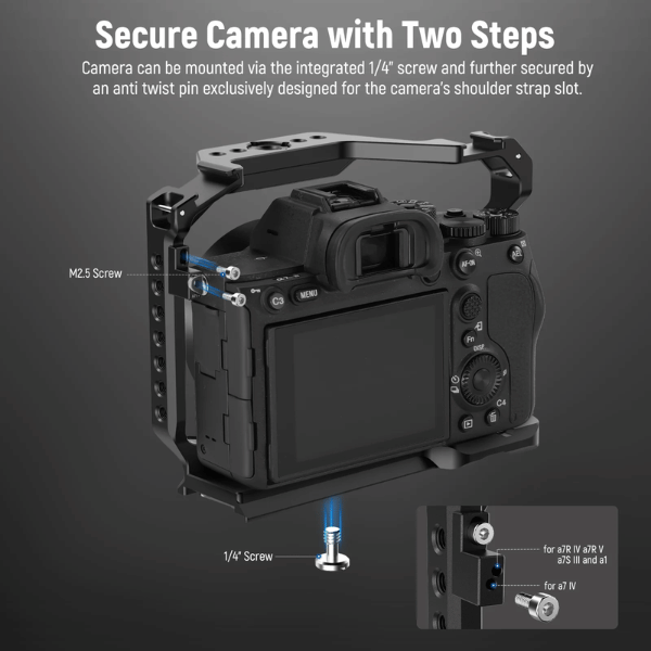 NEEWER CA004 CAMERA CAGE FOR SONY a7RV a7IV a7RIV a7SIII a1 (10101731) (1) Neewer Ca004 Camera Cage For Sony A7rv/ A7iv/ A7riv/ A7siii/ A1 (10101731) En Tunisie