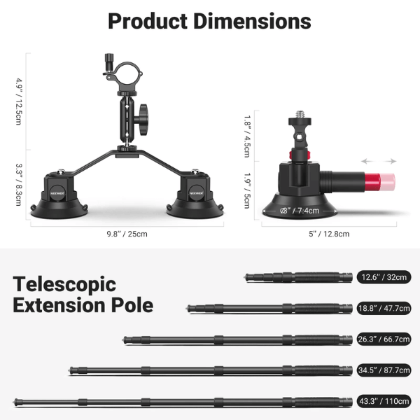 NEEWER CA065 TRIPLE SUCTION CUP CAR MOUNT (10103631) (4) NEEWER CA065 TRIPLE SUCTION CUP CAR MOUNT (10103631) En Tunisie