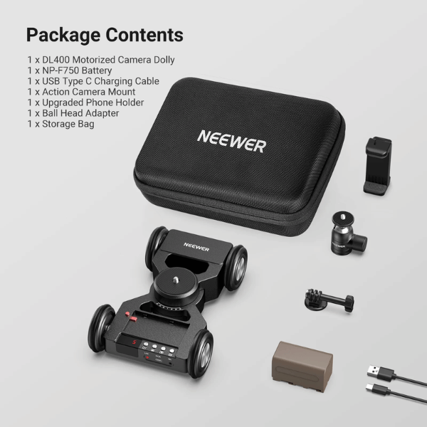 NEEWER DL400 UPGRADED MOTORIZED CAMERA SLIDER DOLLY WITH APP CONTROL (10104581) (7) Neewer Dl400 Upgraded Motorized Camera Slider Dolly With App Control (10104581) En Tunisie