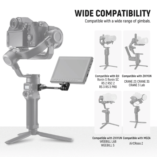NEEWER FL-GP15 MAGNETIC ACTION CAMERA MOUNT (10101945) (11) Neewer Ga005 Adjustable Field Monitor Mount For Gimbal Stabilizer (10104400) En Tunisie