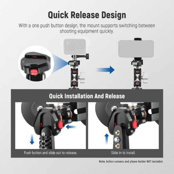 NEEWER FL-GP15 MAGNETIC ACTION CAMERA MOUNT (10101945) (3) Neewer Fl-Gp15 Magnetic Action Camera Mount (10101945) En Tunisie