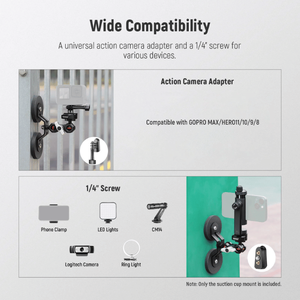 NEEWER FL-GP15 MAGNETIC ACTION CAMERA MOUNT (10101945) (4) Neewer Fl-Gp15 Magnetic Action Camera Mount (10101945) En Tunisie