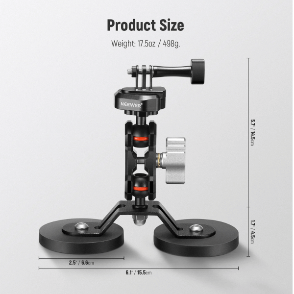NEEWER FL-GP15 MAGNETIC ACTION CAMERA MOUNT (10101945) (7) Neewer Fl-Gp15 Magnetic Action Camera Mount (10101945) En Tunisie