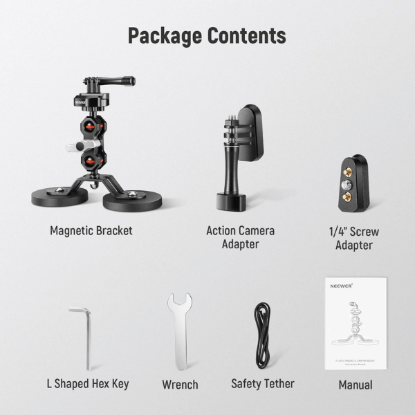 NEEWER FL-GP15 MAGNETIC ACTION CAMERA MOUNT (10101945) (8) Neewer Fl-Gp15 Magnetic Action Camera Mount (10101945) En Tunisie