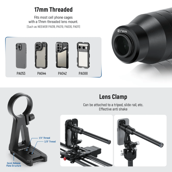 NEEWER LS-51 18mm 2x MACRO PROBE LENS WTH 17MM THREAD (10104986) (4) Neewer LS-51 18mm 2x Macro Probe Lens Wth 17mm Thread (10104986) En Tunisie