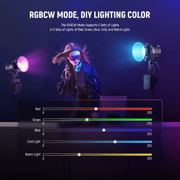 NEEWER MS60C RGB LED Video Light Handheld Spotlight (4) Neewer MS60C RGB LED Video Light Handheld Spotlight En Tunisie