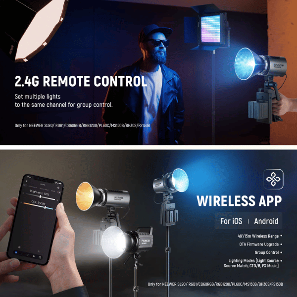 NEEWER MS60C RGB LED Video Light Handheld Spotlight (5) Neewer MS60C RGB LED Video Light Handheld Spotlight En Tunisie
