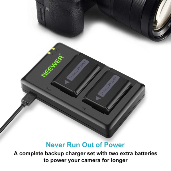 NEEWER NP-FW50 Camera Battery Charger Set for Sony (1) NEEWER NP-FW50 Camera Battery Charger Set for Sony En Tunisie