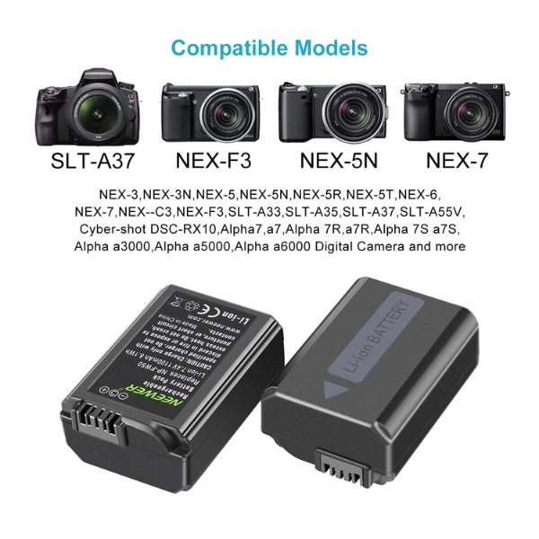 NEEWER NP-FW50 Camera Battery Charger Set for Sony (4) NEEWER NP-FW50 Camera Battery Charger Set for Sony En Tunisie