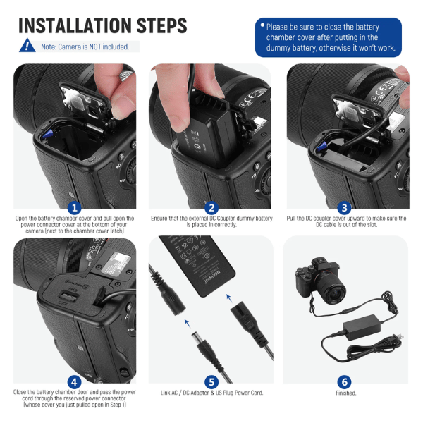 NEEWER NP-FZ100 Sony DC Coupler Dummy Battery Charger Set (2) NEEWER NP-FZ100 Sony DC Coupler Dummy Battery Charger Set En Tunisie