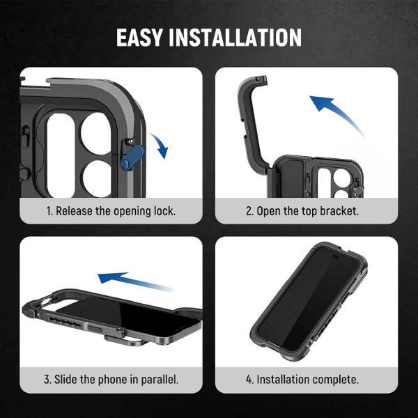 NEEWER PA023 METAL CAGE FOR IPHONE 15 PRO PRO MAX (10103135) (1) Neewer PA023 Metal Cage For Iphone 15 Pro/ Pro Max (10103135) En Tunisie