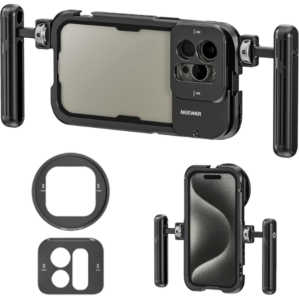 Neewer PA023 Metal Cage For Iphone 15 Pro/ Pro Max (10103135) HTN Neewer PA023 Metal Cage For Iphone 15 Pro/ Pro Max (10103135) En Tunisie