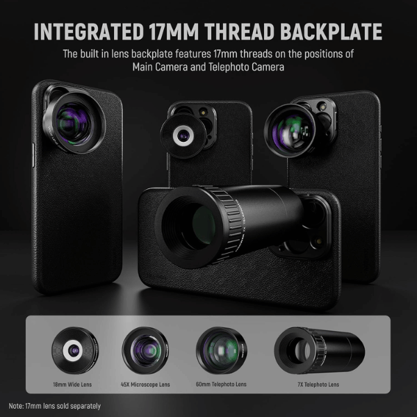 NEEWER PA053PA054 CASE FOR IPHONE 15 PROPRO MAX WITH 17MM67MM ADAPTERS (10104172) (3) NEEWER PA053/PA054 CASE FOR IPHONE 15 PRO/PRO MAX WITH 17MM/67MM ADAPTERS (10104172)
