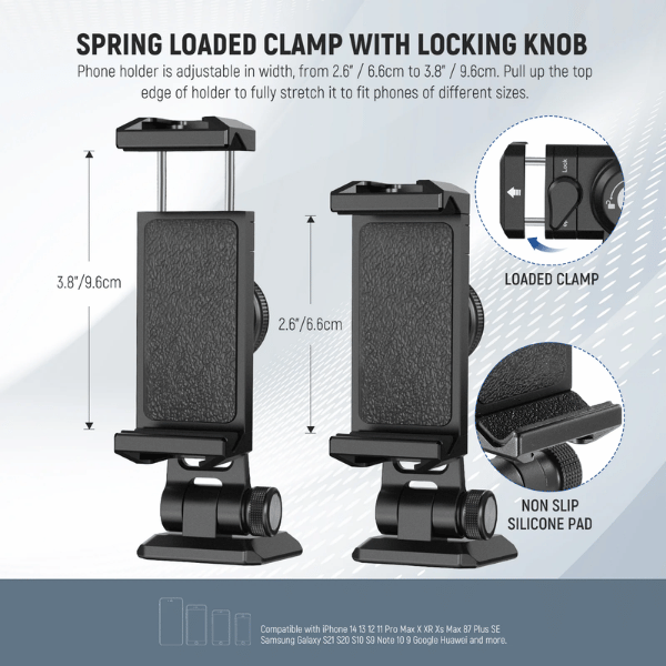 NEEWER SP-02 SMARTPHONE HOLDER TRIPOD MOUNT ADAPTER (10103410) (2) Neewer SP-02 Smartphone Holder Tripod Mount Adapter (10103410) En Tunisie