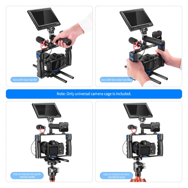 NEEWER VS107 UNIVERSAL ALUMINUM ALLOY CAMERA CAGE (10102824) (4) Neewer VS107 Universal Aluminum Alloy Camera Cage (10102824) En Tunisie