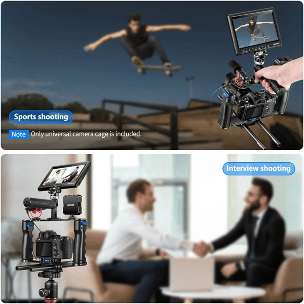 NEEWER VS107 UNIVERSAL ALUMINUM ALLOY CAMERA CAGE (10102824) (6) Neewer VS107 Universal Aluminum Alloy Camera Cage (10102824) En Tunisie