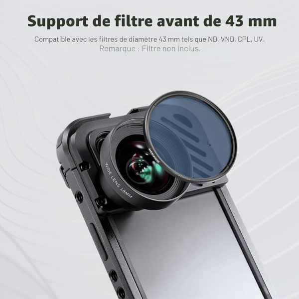 Neewer Ls-42 18mm HD 100° Wide Angle Lens For 17 Mm Thread Lens Backplate (10103186) NEEWER LS-40 43MM OBJECTIF MACRO HD (10103002) En Tunisie