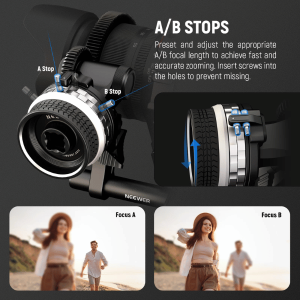 Neewer PG001mini Follow Focus With AB Stops (10104198) (2) Neewer PG001mini Follow Focus With A/B Stops (10104198) En Tunisie