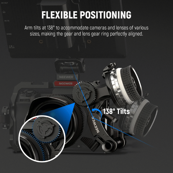 Neewer PG001mini Follow Focus With AB Stops (10104198) (5) Neewer PG001mini Follow Focus With A/B Stops (10104198) En Tunisie