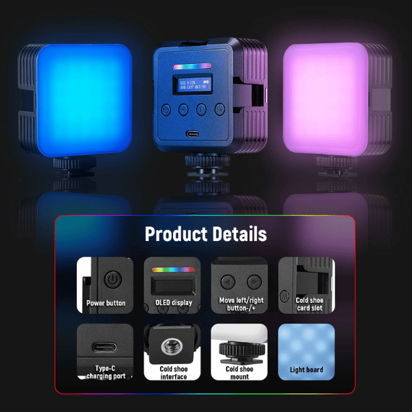 Neewer RGB61 Magnetic RGB Video Light (8) Neewer RGB61 Magnetic RGB Video Light En Tunisie