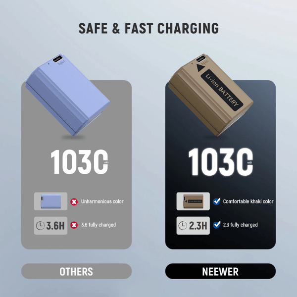 Neewer TNP-FW50 1030mah NP-FW50 Replacement Camera Battery For Sony (10103381) (5) Neewer TNP-FW50 1030mah NP-FW50 Replacement Camera Battery For Sony (10103381) En Tunisie