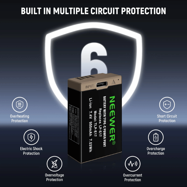NEEWER 950mAh LP-E17 CANON REPLACEMENT CAMERA BATTERY (10103384) (2) NEEWER 950mAh LP-E17 CANON REPLACEMENT CAMERA BATTERY (10103384) En Tunisie