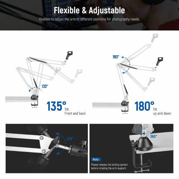 NEEWER NW-35 SUSPENSION BOOM SCISSOR MIC ARM STAND (21000030) (3) NEEWER NW-35 SUSPENSION BOOM SCISSOR MIC ARM STAND (21000030) En Tunisie