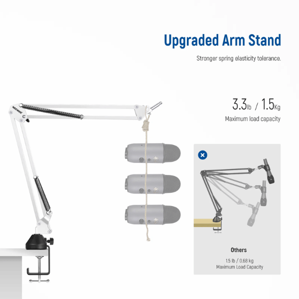 NEEWER NW-35 SUSPENSION BOOM SCISSOR MIC ARM STAND (21000030) (5) NEEWER NW-35 SUSPENSION BOOM SCISSOR MIC ARM STAND (21000030) En Tunisie