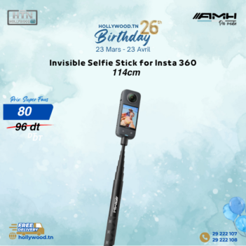 Selfie Stick Invisible AMH 114cm for Insta 360 En Tunisie