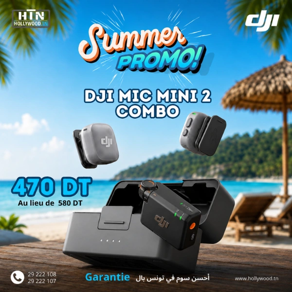 Dji mic mini 2 combo Dji Mic Mini 2 Combo (2 TX + 1RX + Charging Case) – Au meilleur prix en Tunisie