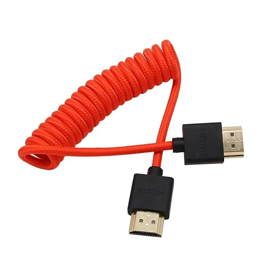 AMH HDMI to HDMI Coiled Cable (3) Câble AMH HDMI vers HDMI 8K – Au meilleur prix en Tunisie