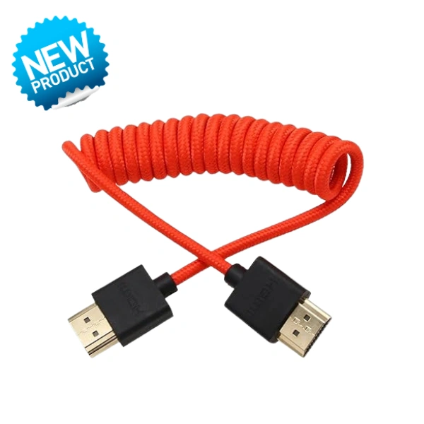 AMH HDMI to HDMI Coiled Cable (4) Câble AMH HDMI vers HDMI 8K – Au meilleur prix en Tunisie