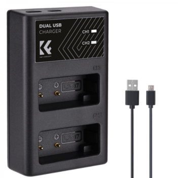 K&F Concept LP-E17 Dual Slot Quick Charger avec câble Type-C En Tunisie