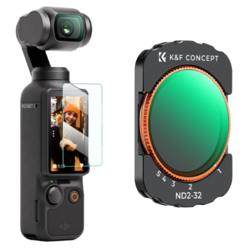 K&F Concept Magnetic ND2-ND32, HD for DJI Osmo Pocket 3 / DJI Osmo Pocket 4 Creator Combo En Tunisie