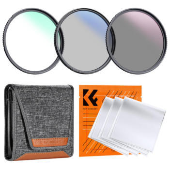 K&F Concept 82mm Slim Lens Filter Kit (MCUV + CPL + ND4) En Tunisie