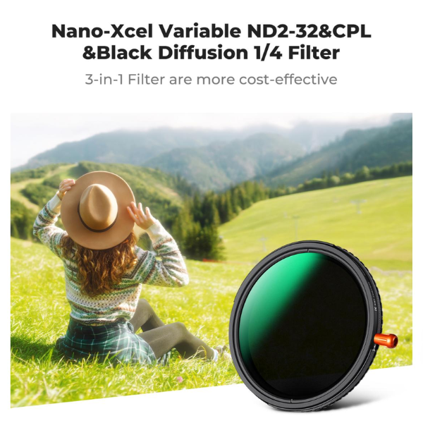 82mm 3-in-1 CPL & Variable ND2~ND32 & Black Mist 1/4 Lens Filter HD Waterproof HTN 82mm 3-in-1 CPL & Variable ND2~ND32 & Black Mist 1/4 Lens Filter HD Waterproof (KF01.2928V3) – Au meilleur prix en Tunisie