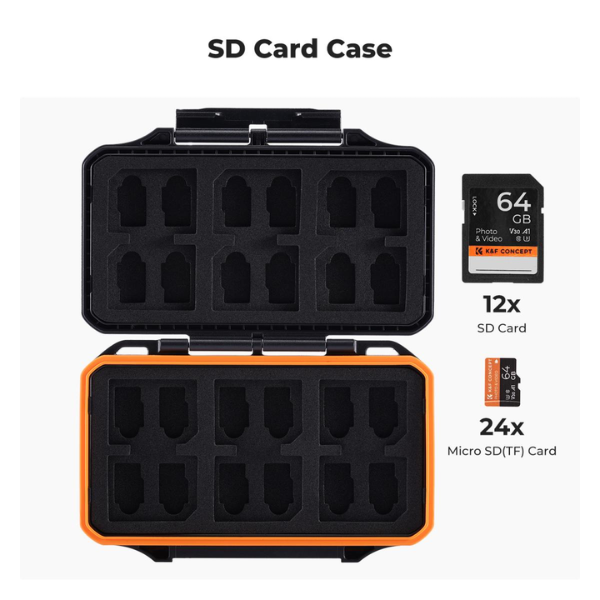 K&F Concept 36 Slots Memory Card Case pour 12 SD + 24 Micro SD/TF HTN K&F Concept 36 Slots Memory Card Case pour 12 SD + 24 Micro SD/TF (KF31.106) – Au meilleur prix en Tunisie
