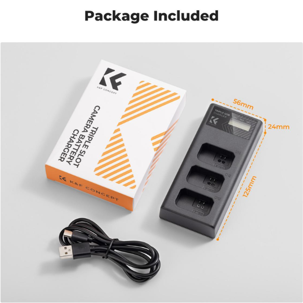 K&F Concept NP-FW50 Three Slot Battery Charger with LCD screen HTN K&F Concept NP-FW50 Three Slot Battery Charger with LCD screen En Tunisie