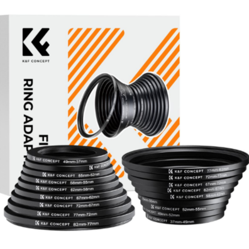 18 Pieces Filter Ring Adapter Set, Camera Lens Filter Metal Stepping Rings Kit En Tunisie