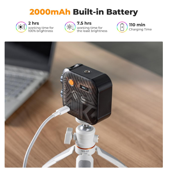 Torche K&F Concept RGB Mini Video Light 360°, 2500K-9900K (Noir) HTN Torche K&F Concept RGB Mini Video Light 360°, 2500K-9900K (Noir) En Tunisie