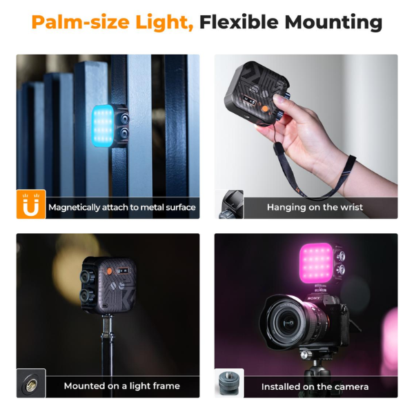 Torche K&F Concept RGB Mini Video Light 360°, 2500K-9900K (Noir) HTN Torche K&F Concept RGB Mini Video Light 360°, 2500K-9900K (Noir) En Tunisie