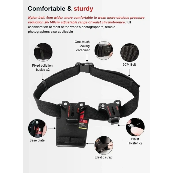 Camera Waist Holster Lynca Bcamerab 50D ( Double ) HTN Camera Waist Holster Lynca Bcamerab 50D ( Double ) En Tunisie