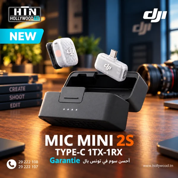 DJI Mic Mini 2S Type C (1 TX + 1 RX + Charging Case) HTN DJI Mic Mini 2S Type C (1 TX + 1 RX + Charging Case) En Tunisie